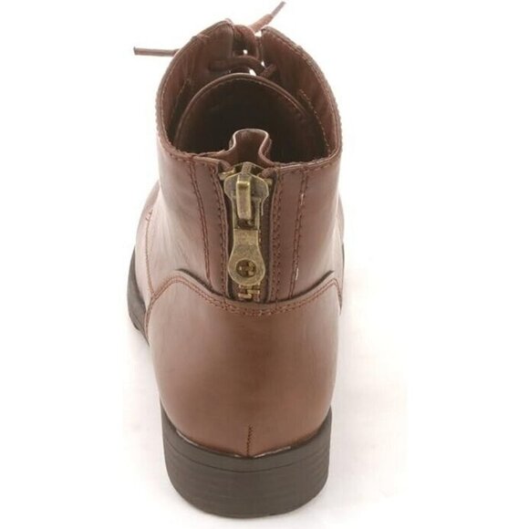 Style & Co Qwinn Women US 6.5 Brown Ankle Boot Black Sole - Picture 4 of 5